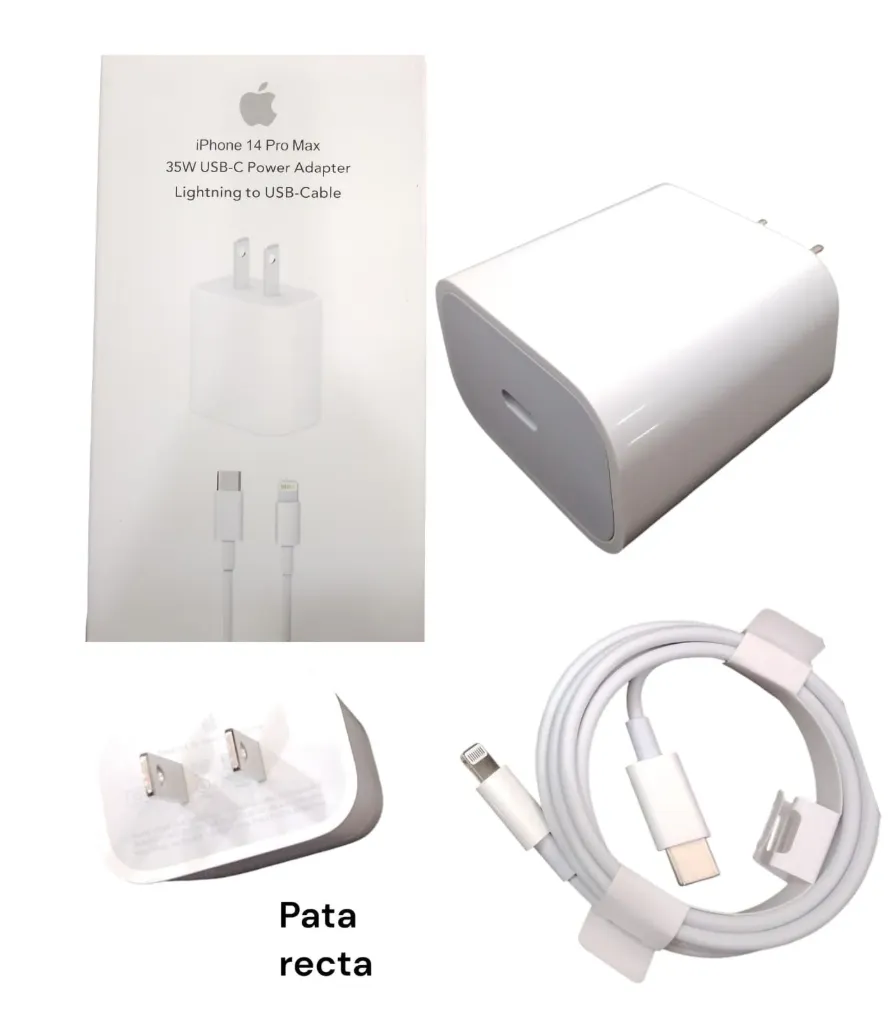 CARGADOR 35W IPHONE C 14 PROMAX pata recta