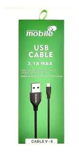 CABLE mobile USB-micro 3.1A 1M